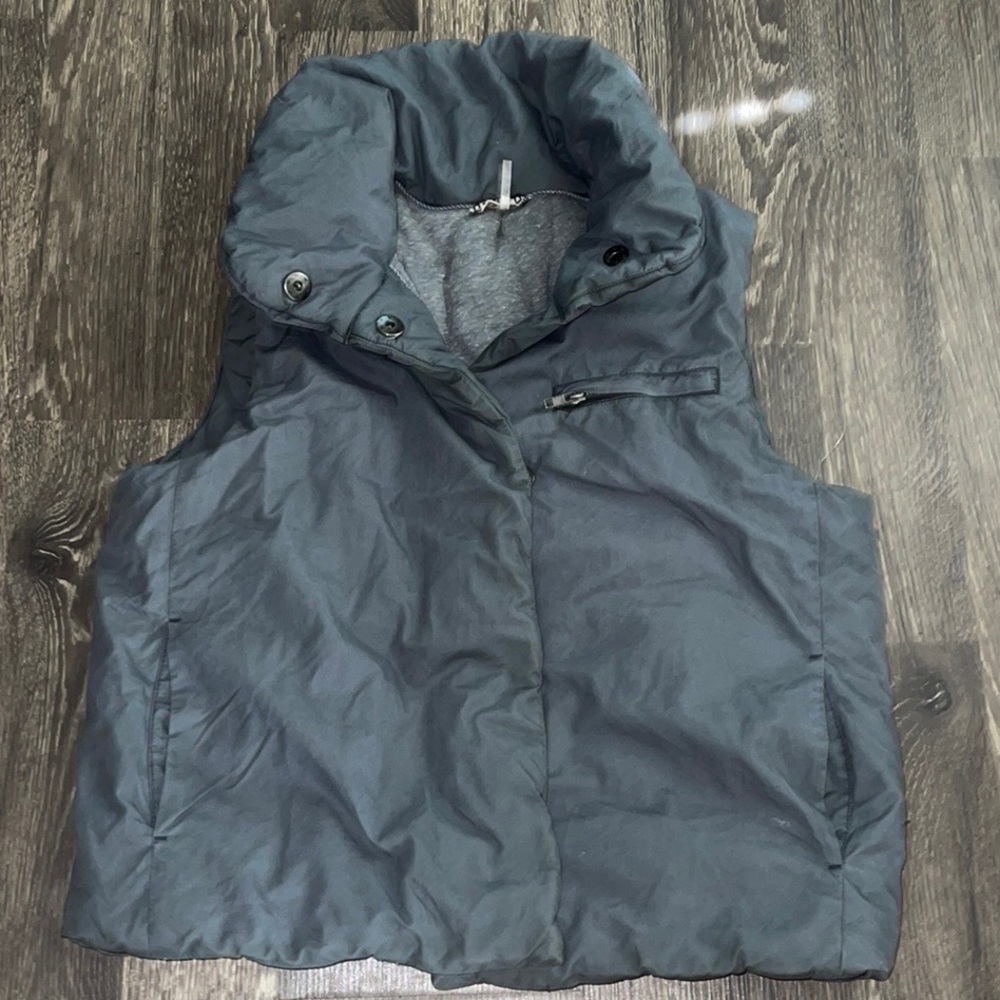 Free People Green Puffer Insulated Vest Size: M
